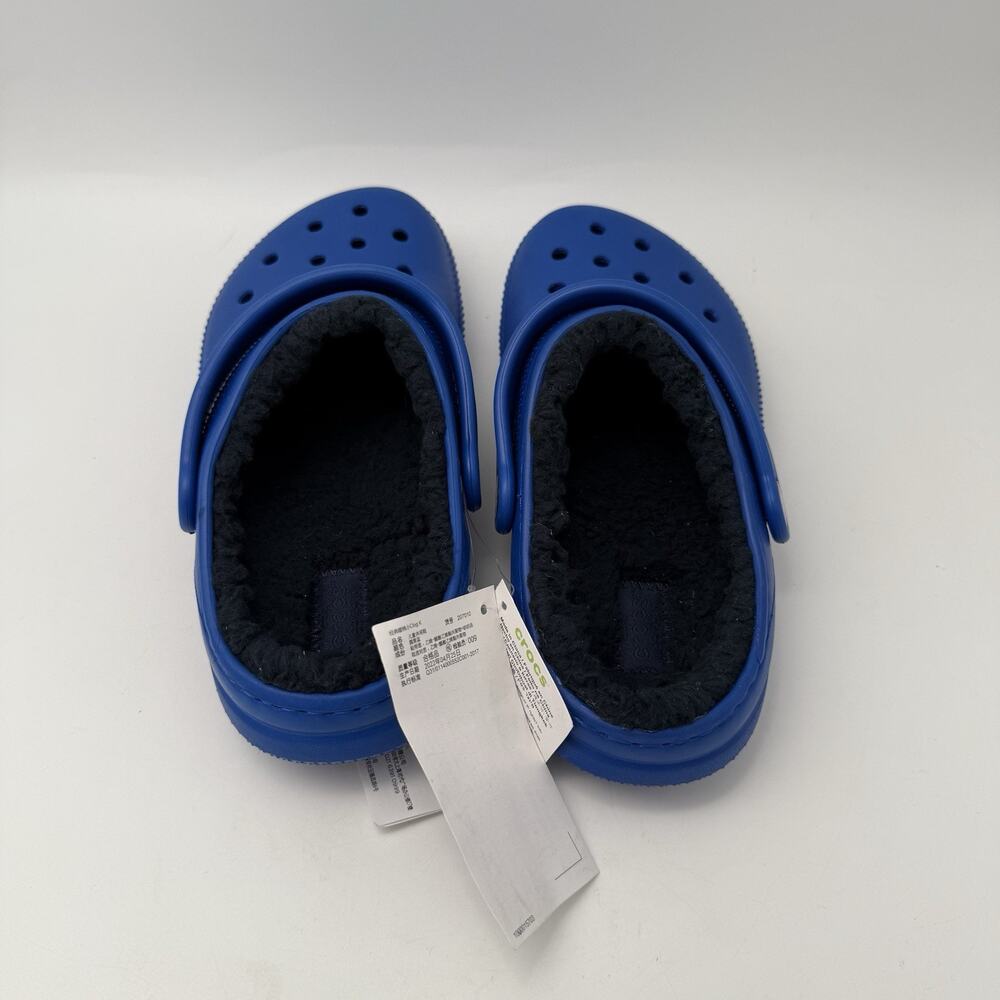 NEW Crocs Classic Clog Fleece Lined Blue Bolt Crocs Size Kids J3 Youth Size 3 - Picture 3 of 8